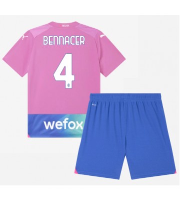 AC Milan Ismael Bennacer #4 Replika Babytøj Tredje sæt Børn 2023-24 Kortærmet (+ Korte bukser)
